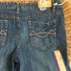 NWT distressed boot cut jeans